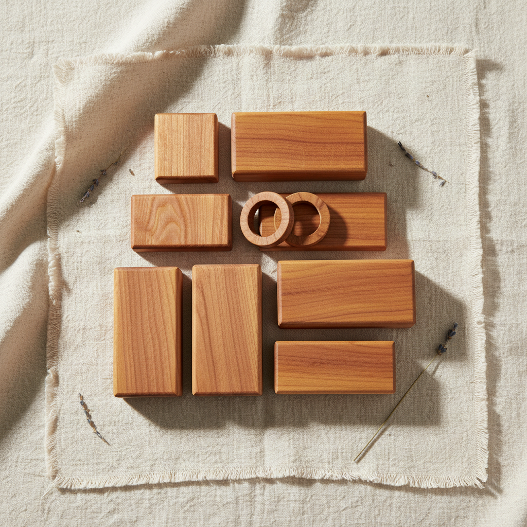 Cedar Blocks & Rings — 12-Piece Set