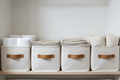Linen Closet Bins with Handles — Set of 4
